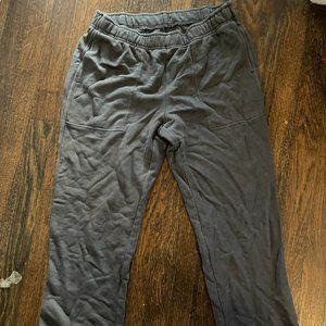 aerie Lounge Sweatpants - Distressed Flare Bottoms - Medium, Gray